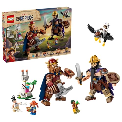 LEGO ONE PIECE Dori Contro Brogi – Giganti di Little Garden - Giocattolo Interattivo con 2 Action Figure e 5 Minifigure - Regalo per Bambini, Bambine e Fan da 9 Anni in su - 75644