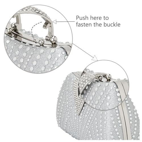 Image of SH Clutch Purse Rhinestone Clutch Purses for Women Glitter Prom Purse