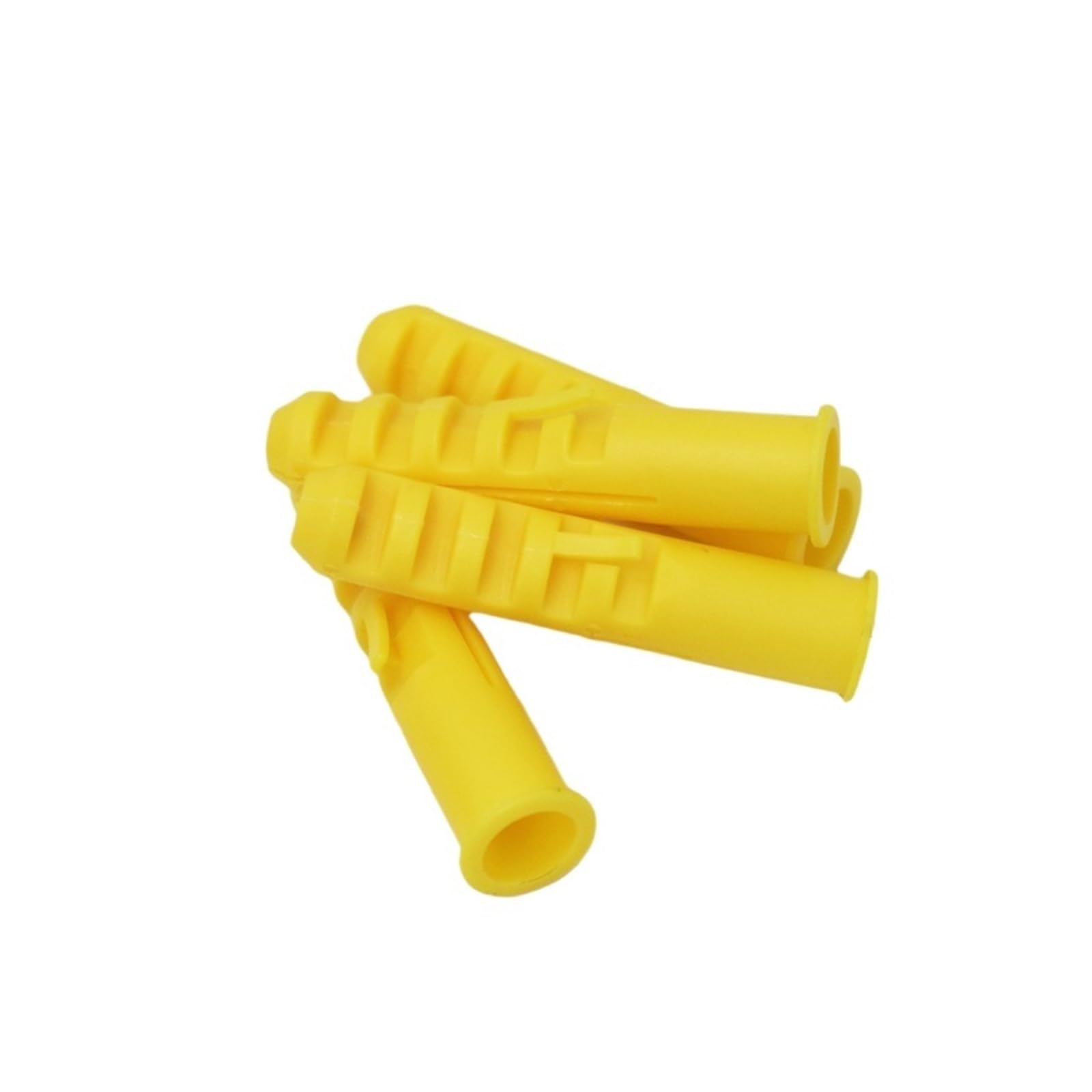 Wall Plugs?Raw Plugs? 50pcs M6 M8 M10 M12 Ribbed Plastic Anchor Wall Plastic Expansion Pipe Tube Wall Plugs for Self-Tapping Screws(Yellow,M12x20pcs)