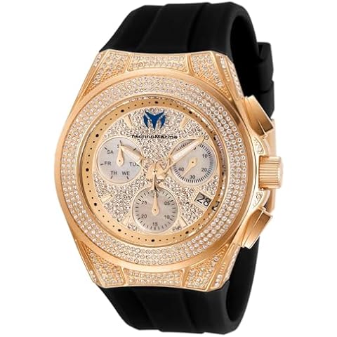 Technomarine TM-118109 Cruise Pave Unisex 45mm Rose Gold Watch Cover
