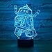 Produktbild Star Wars 3D Nachtlicht LED Schlafzimmer Dekoration Lampe, 7 Arten von Farbwechsel Touch + Fernbedienung, für Schlafzimmer Dekoration Kinder Geschenke verwendet