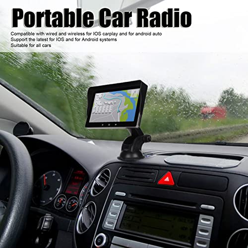 Aparelho de som portátil para carro, tela sensível ao toque IPS de 7 polegadas, receptor de rádio au