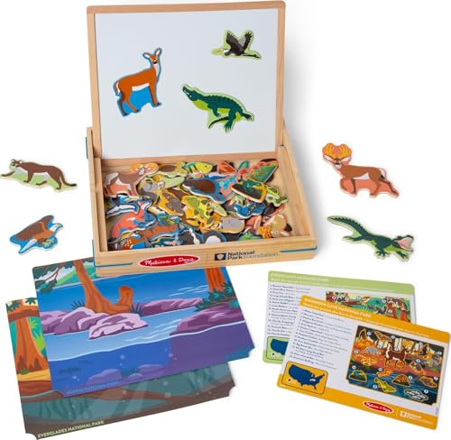 Image of Melissa & Doug National Parks Wooden Picture Matching Magnetic Game Kids Animal Magnets Activity for Boys and Girls Ages 3+ - FSC-Certified Materials