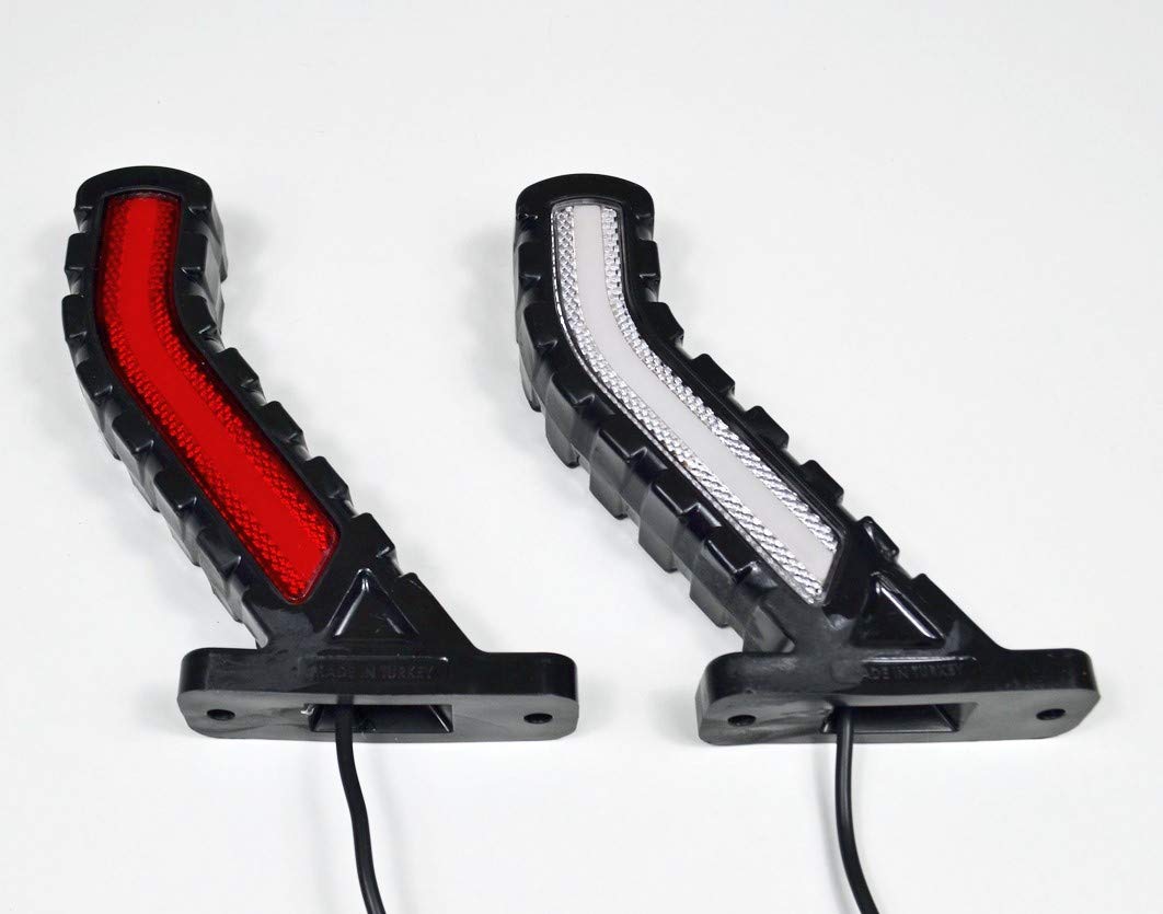 Luci di posizione laterali a LED 24 V, per camion, rimorchi, autobus, roulotte, neon bianco, arancione e rosso