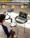 Ktaxon Electric Drum Set with USB MIDI, Type-C Charging, Built-in Metronome, Record & Headphone Mode, Electronic Drum Set with 150 Sounds, 64 Polyphony,10 Demos & 10 Kits for beginner(Compact)