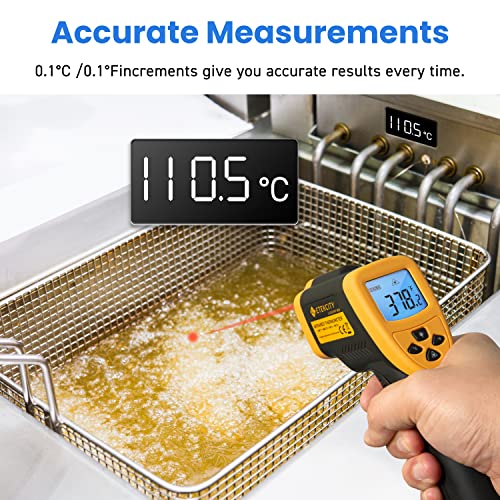Etekcity Thermomètre Infrarouge sans Contact Laser de -50°C à 750°C, Large Plage de Mesure, Précision Haute, Arrêt Automatique, Ecran LCD Rétroéclairé, Impossible de mesurer la température corporelle - Image 3