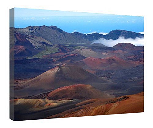 Toile Haleakala Crater Hawaï avec cadre bois pour habiller un mur vide