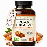 Organic Turmeric Capsules High Strength with Black Pepper & Ginger