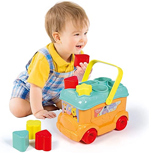 Clementoni - 17282 - Soft Clemmy - Le Bus des Formes de Winnie, bébé 10 Mois