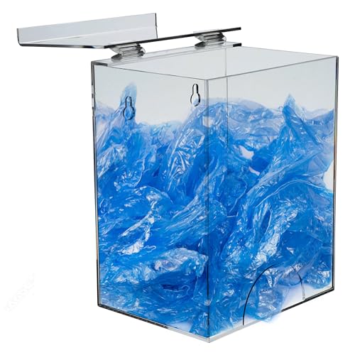 AMERICAN HOSPITAL SUPPLY Storage Container with Lid [Pack of 1] &ndash; Wall-Mount Acrylic Dispenser for...