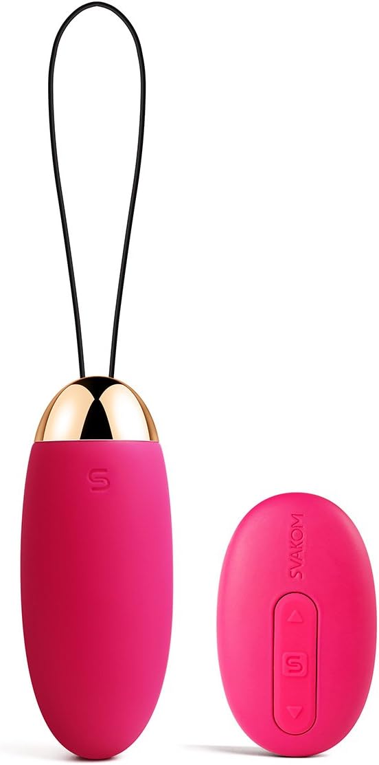 SVAKOM Elva Remote-Controlled Vibrating Egg, Plum Red, Pink, 8.1 cm - Image 5