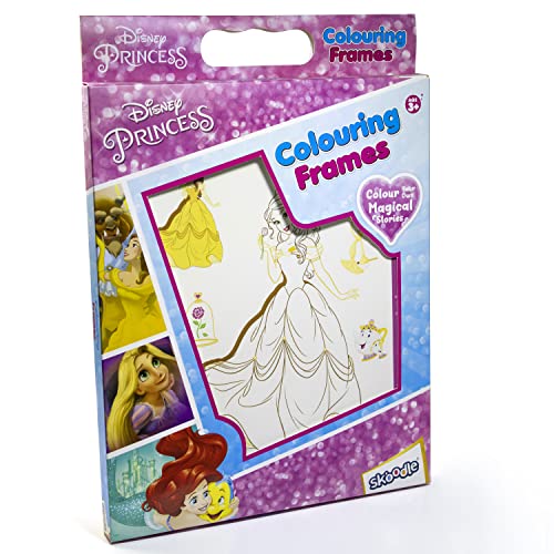 Image of SKOODLE Colouring Frames | DIY Colouring & Painting Art Kit for Kids | 6 Colouring Sheets, 12 Colour Sticks & 6 Hanging Strings
