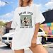 Weetiotio Funny Workout Shirts for Women Oversized Gym Tee Shirts Weightlifting Graphic Baggy T Shirt Gifts for Gym Lovers(White,M)