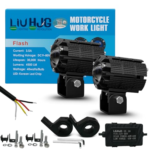 Image of LIU HJG CNC Cut Design New Mini Drive High Brightness Waterproof & Heat Dissipation Cooling Fan 80W 12V DC Power Yellow, White & Red Devil Light Reflection Universal fit For All Bikes & Cars (Pack 2)