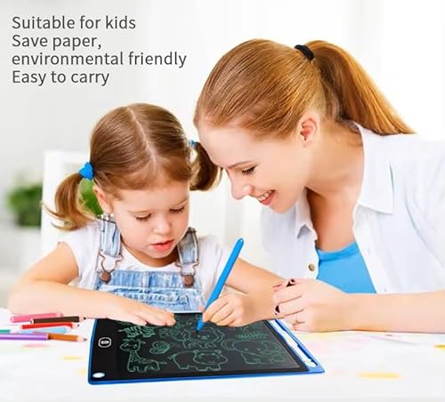 MAXMALA ® Tableta Pizarra Escritura LCD LED Magnetica Digital Electrónica Magica. Juegos Educativos Regalo Cumpleaños Niños y Niñas edad 2 3 4 5 6 7 8 años + QR +100 dibujos (Rosa, 10 pulgadas) - imagen 6