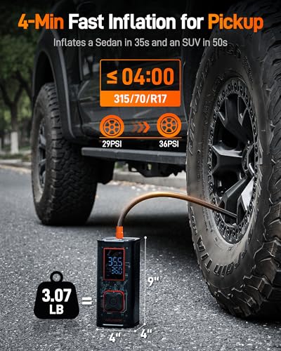 WOLFBOX 150PSI Heavy Duty Tire Inflator Portable Air
