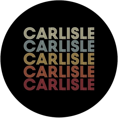 Miniatura 3 de Carlisle Iowa Carlisle IA Retro Vintage Texto PopSockets PopGrip intercambiable