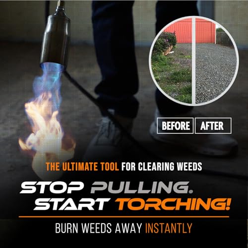 Heavy Duty Propane Weed Torch with 13 ft Hose