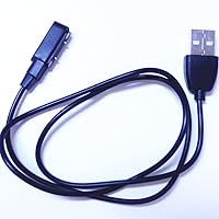 Vista 2 de Cable USB para reloj inteligente EIGIIS Bassizo K55, cargador magnético de 2 pines