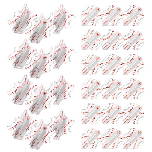 Ailettes de fléchettes Winmau Prism Zeta cercles rouges (Lot de 30 pièces)
