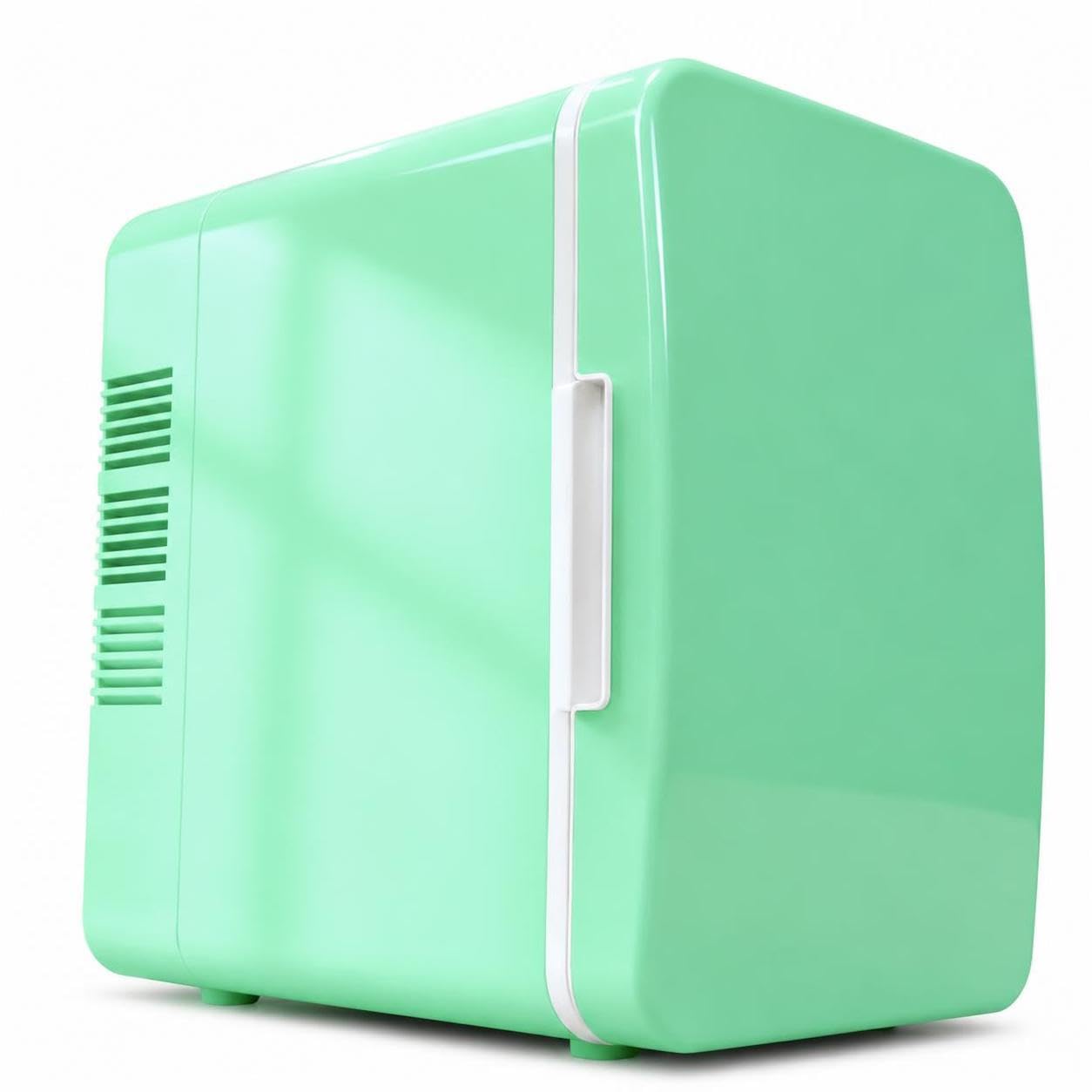 Homyl Mini Frigo 4 Litri Portatile per Auto e Casa, Frigorifero Termo-elettrico DC12V/AC220V, Verde, Type-c raffreddamento e riscaldamento