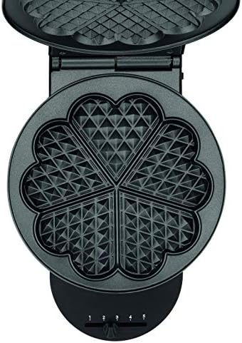 Bild 3 - Tefal Herzwaffeleisen WM310D Waffelmaker | für Waffeln in Herzform | stufenloser Temperaturregler-Bräunung nach Wunsch | antihaftbeschichtete Platten | Teigauffangbehälter | Schwarz | 1000 W