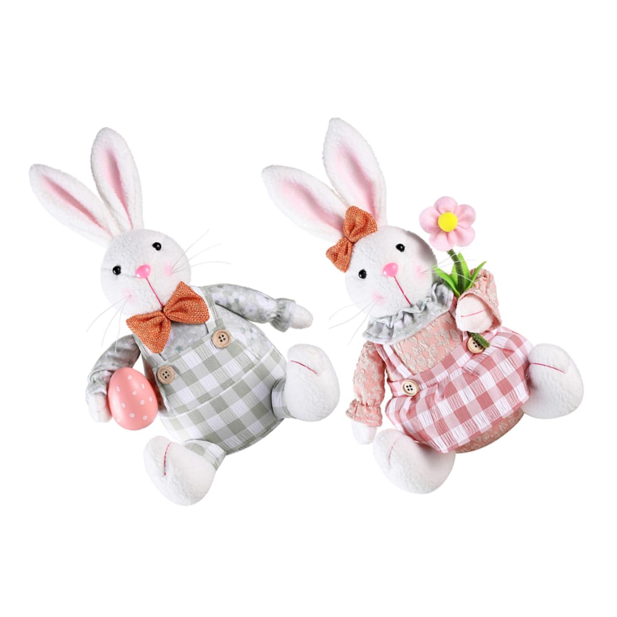 SOIMISS 2piezas Adornos De Conejito De Pascua De Peluche Estatua De Conejo De Pascua para Decoración De Mesa