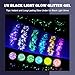 12 Colors Glow in The Dark Makeup UV Black Light Glitter Gel for Body Face Hair Eyeshadow for Raves Festivals Carnival Party