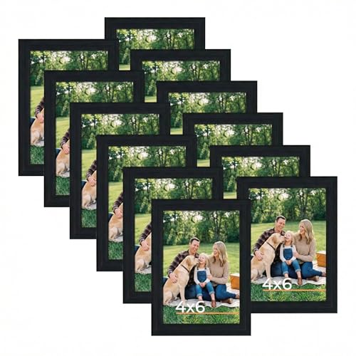 Giftgarden Cadre Photo 10x15 cm Noir Lot de 12, Cadre Photo...