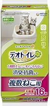 【Case Sale】Unicharm Deo Toilet Multiple Cat Use Deodorizing and Antibacterial Sheets 16 Sheets x 6 Packs