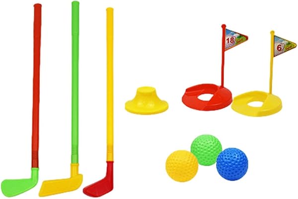 Générique Ensemble De Mini-Golf Extérieur pour - Kit De Jouets De Golf pour Garçons,Ensemble De Jouet De Golf avec Balles D'entraînement, Équipement De Clubs pour, Tout-Petits, - 1
