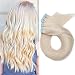 UK-Fashion-Shop Extension Capelli Veri Biadesivo Lunghi Lisci Naturali Umani Tape in Remy Human Hair Extensions Adesive 40 cm (50 g) #70 Bleach White