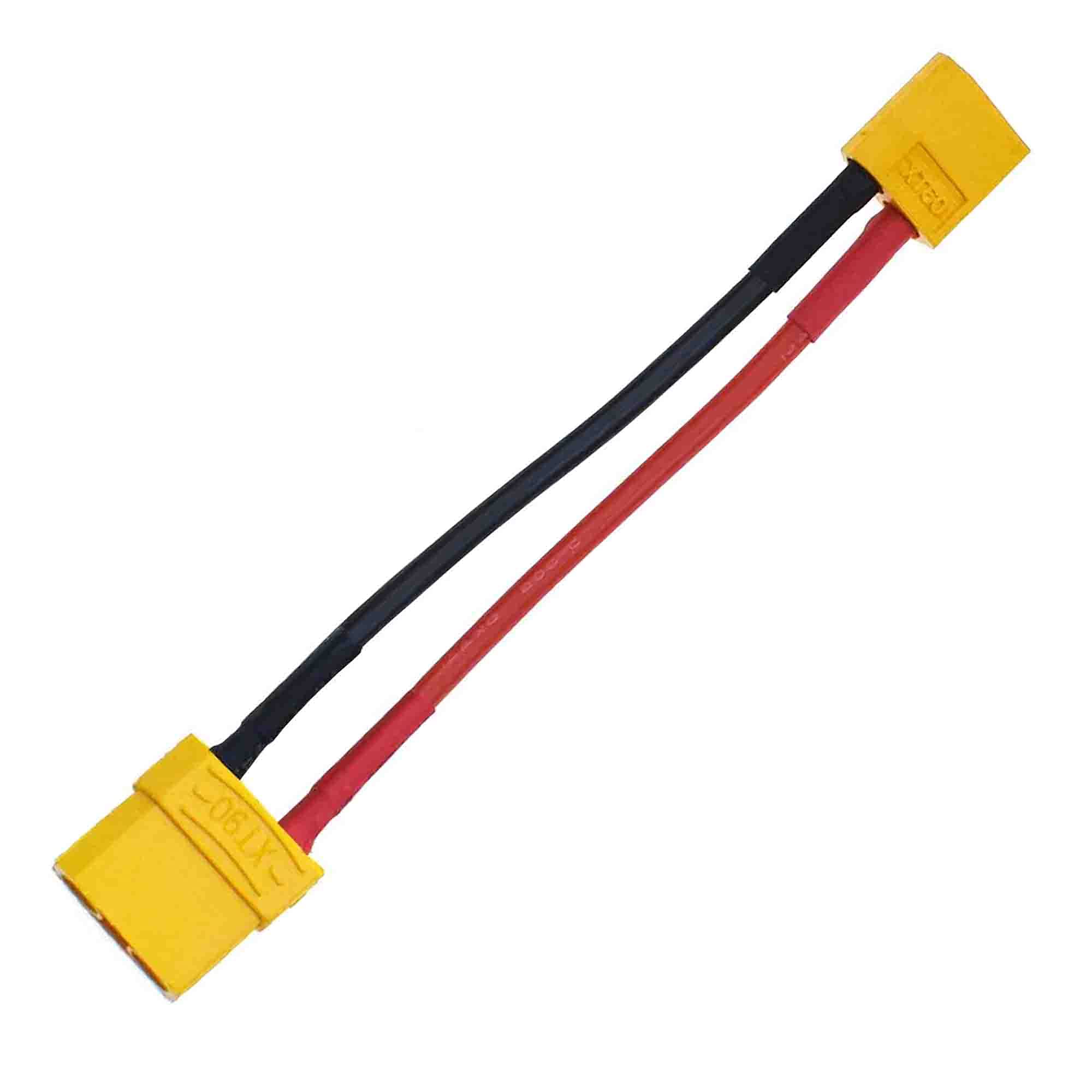 Reland Sun 1Pcs 14AWG 10cm XT60 Female Male to XT30 XT90 EC3 T plug Connector ESC (XT60 M- XT90 F)
