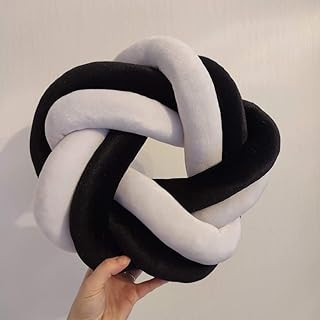 Knot Pillow, Knot Black-white Pillow, Modern Knot Pillows, Knot Maroon Cushion, Decorative Cushion, Knot Floor Cushion, Scandinavian Pillow