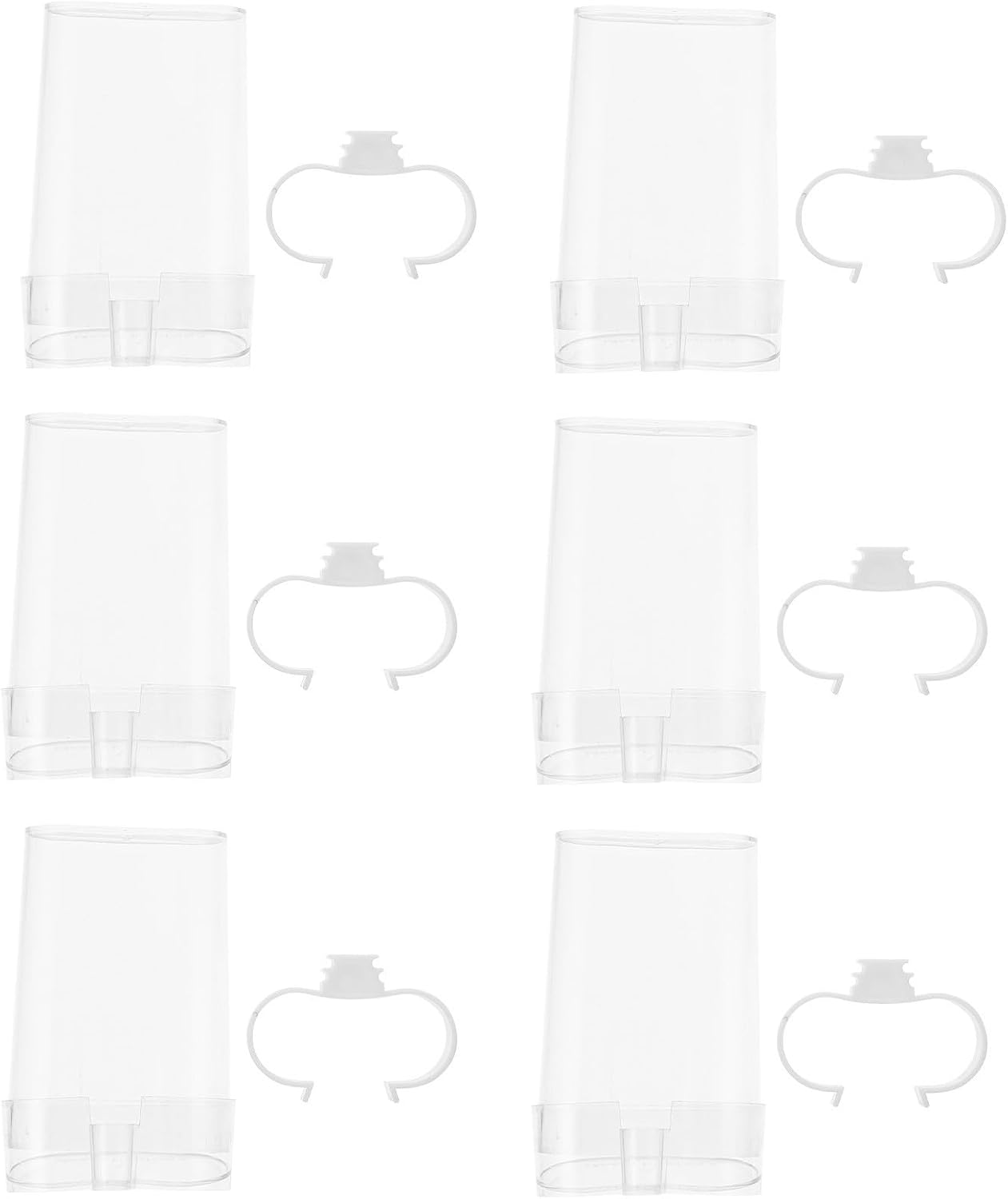 6pcs Automatic Bird Water Dispenser Hanging Water Bottle for Parrots and Pigeons Abs Material Burr-Free Design for Cage Use
