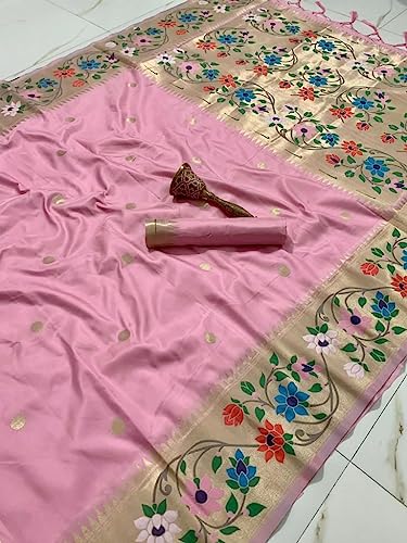 Panzora baby pink kanchipuram silk saree – image 2