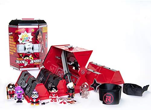 RYAN'S WORLD 200773.002 Warrior Case with Exclusive Figures and Ninja Themed Toys, Multi, 22.2 x 25.4 x 31.4 Centimeters