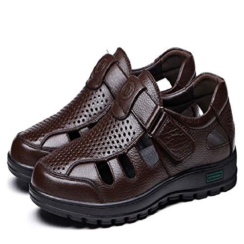 Battle Men Summer Cool Sandals for Men Water Beach Shoes Hook&loop Strap Hollow out Breathable Closed Toe Strong Non-slip Rubber Sole anti-slip3