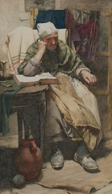 Peinture sur toile 58 x 90 cm Walter Langley décoration murale
