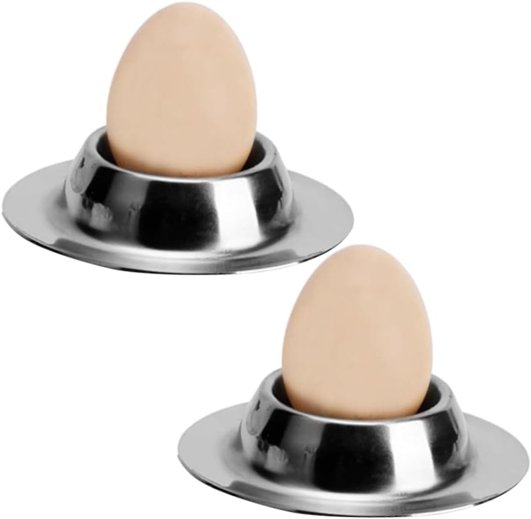MAGICLULU 6pcs Stainless Steel Holder for Boiled Eggs Modern for Breakfast Brunch Unbreakable Design for Kitchen and Dining Room Use for Easter Decorations