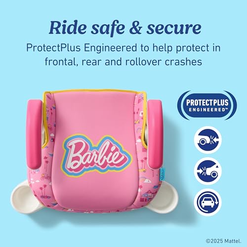 Image of Graco TurboBooster 2.0 Backless Booster Car Seat, Barbie, Travel Booster Seat for Children Ages 4-10, Weight 40-100 Pounds and Height up to 57 Inches