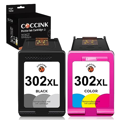 Cartouches Compatibles HP 302 XL - Noir + Couleurs, Pour OfficeJet 3835, 4650, Etc.