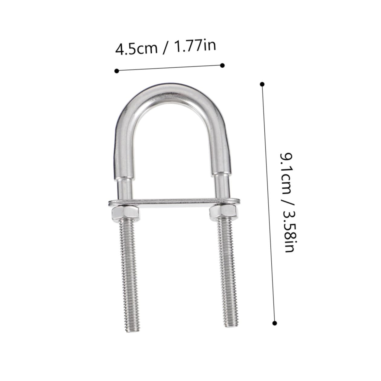 2pcs Stainless Steel U Bolt Fasteners for Trailer Maintenance