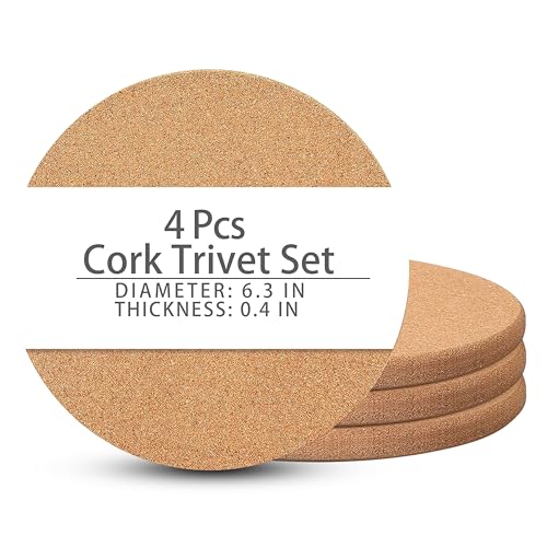 4-Pcs-Cork-Trivets-for-Dishes63-Inch-Coasters-Hot-Pads-for-Kitchen-Heat-Resistant-Multifunctional-Cork-Board-Hot-Pads-for-Table-Countertop-63inch 4 Pcs Cork Trivets for Dishes63 Inch Coasters Hot Pads for Kitchen Heat Resistant Multifunctional Cork Board Hot Pads for Table Countertop 63inch