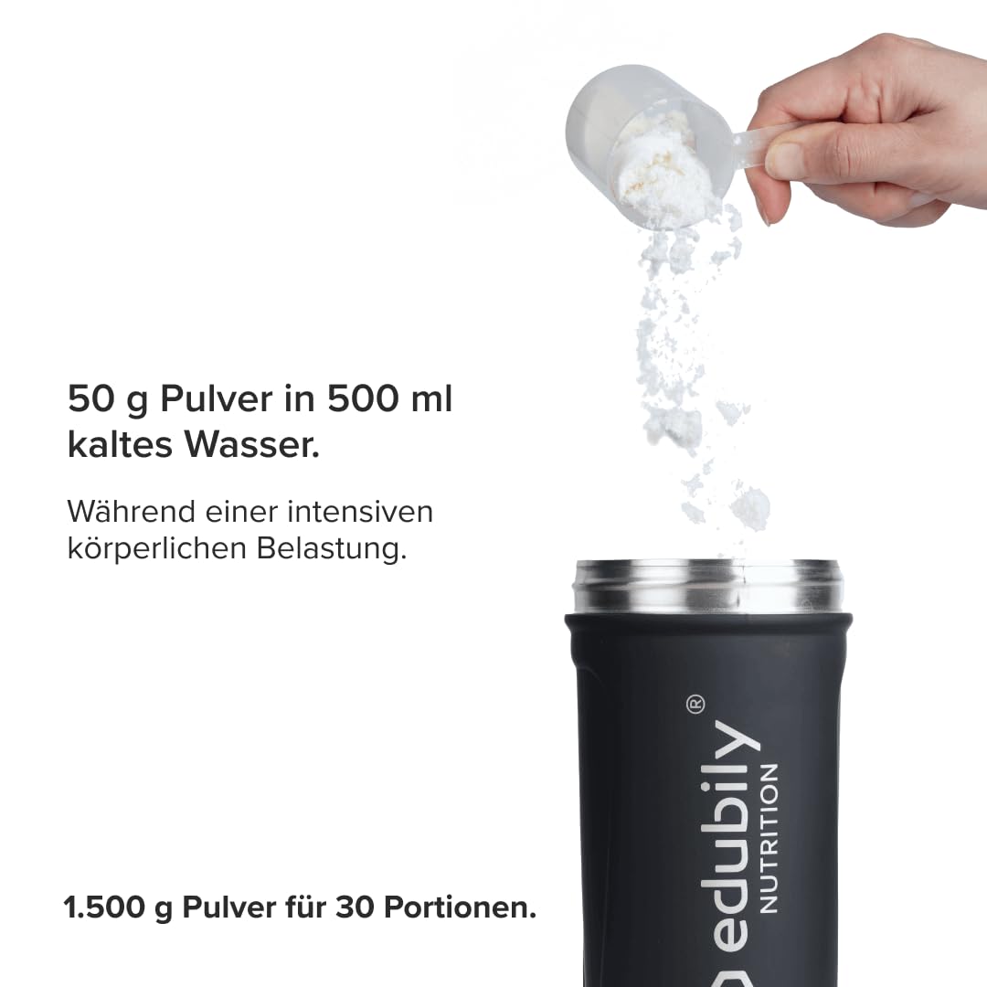 edubily® eduin Intra Workout Drink mit komplexen Kohlenhydraten, Elektrolyten, BCAA, Citrullin-Malat und Carnitin (1500 g, Ananas)