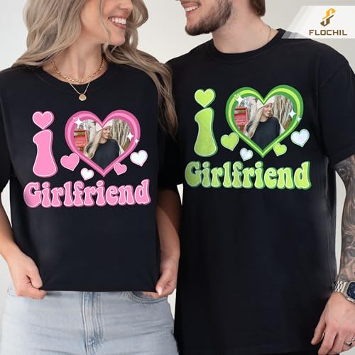 Personalized I Love My Boyfriend Shirt with Photo & Name, Custom I Heart My Boyfriend Shirt, Valentine Gift4