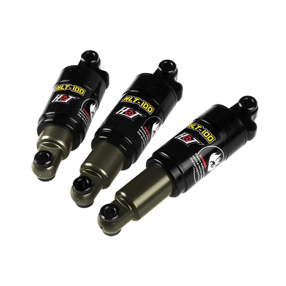 Amortiguador de choque de bicicleta, amortiguador hidráulico con tornillos de buje Muelle de bicicleta Amortiguador trasero para bicicletas de montaña de carretera de 125 mm/150 mm/165 mm/185 mm