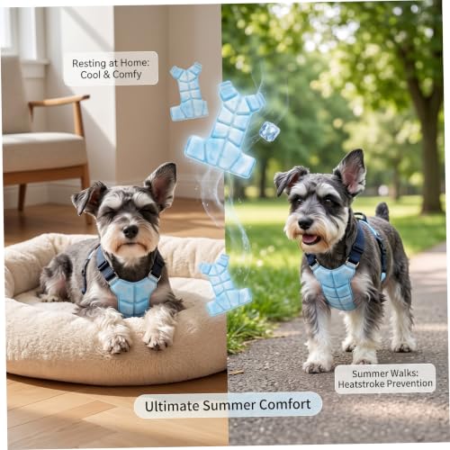 Chaleco de enfriamiento para perros pequeños con arnés integrado verano 5