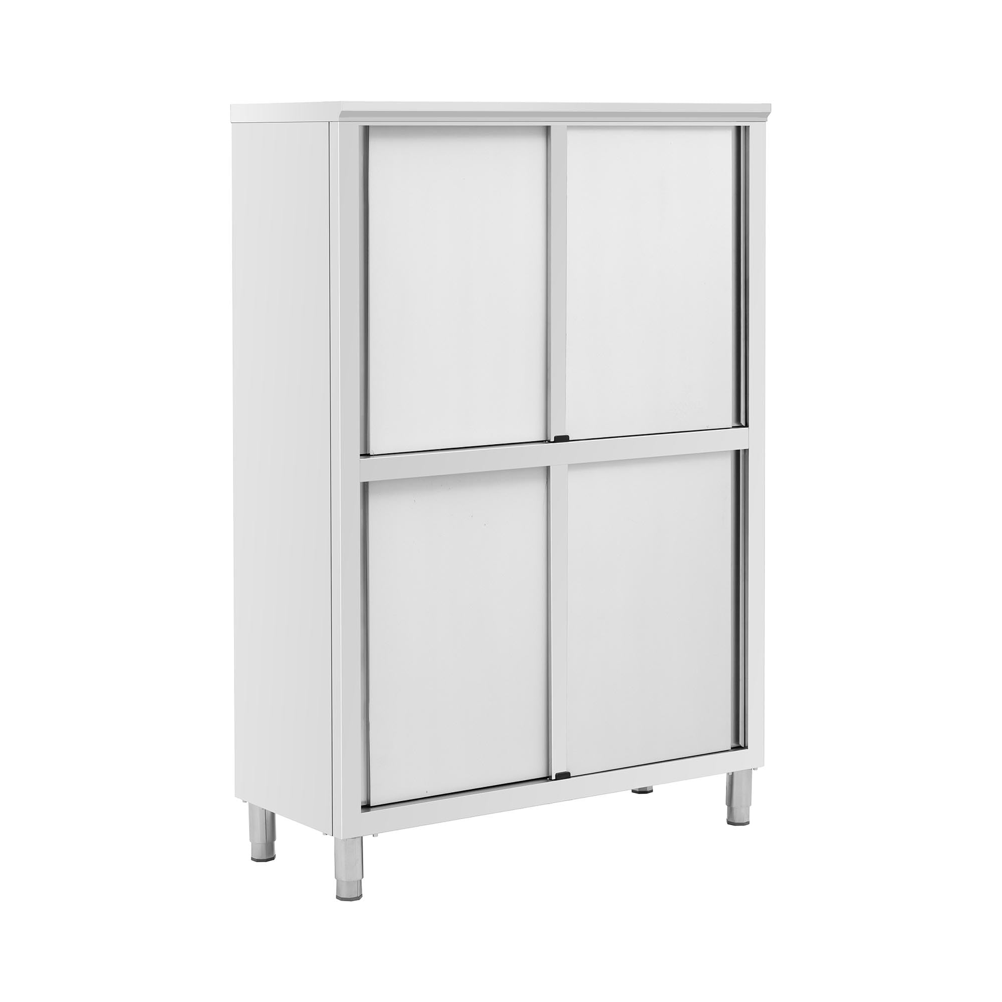 Royal Catering RCAT-120/50-C - Armadietto per stoviglie in acciaio INOX, 1200 x 500 x 1800 mm, 4 ripiani fino a 200 kg, in acciaio INOX