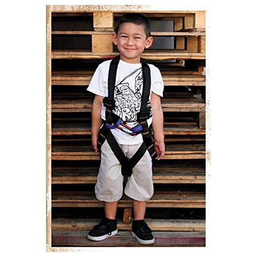 Kids Full Body Harness - Fusion Climb® - (5,000 LBS Rated) Professional Harness for Hiking, Tree Climbing, Ziplining, Indoor Climbing, Rappelling- Heavy Duty Kids Full Body Harness Climbing Gear